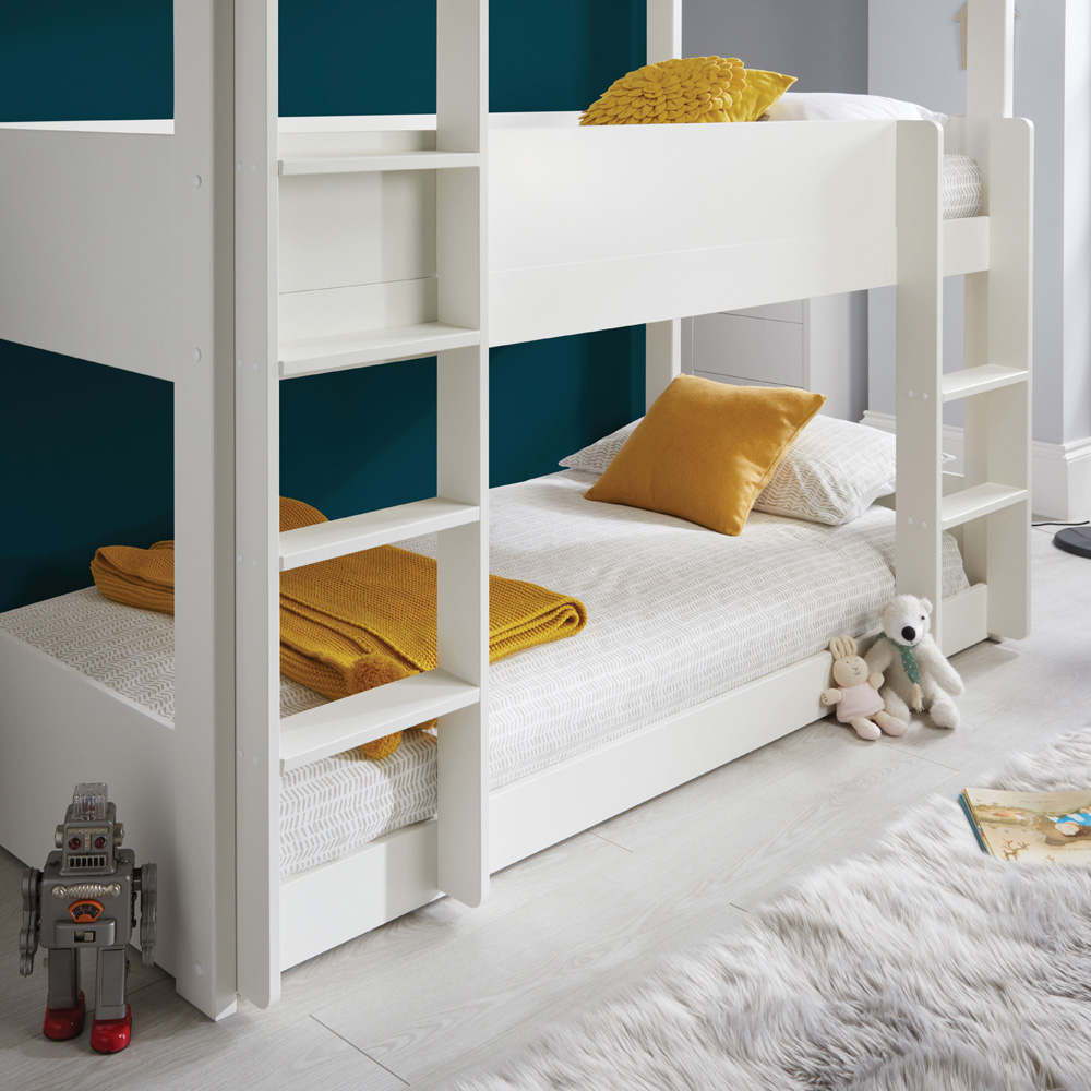 Bedmaster Snowdon 3 Tier White Bunk Bed with Orthopaedic Mattresses Image 2