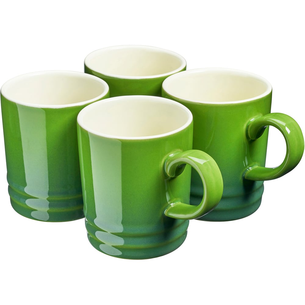 Cooks Professional Green Stoneware Coffee Mugs 4 Pack Image 1