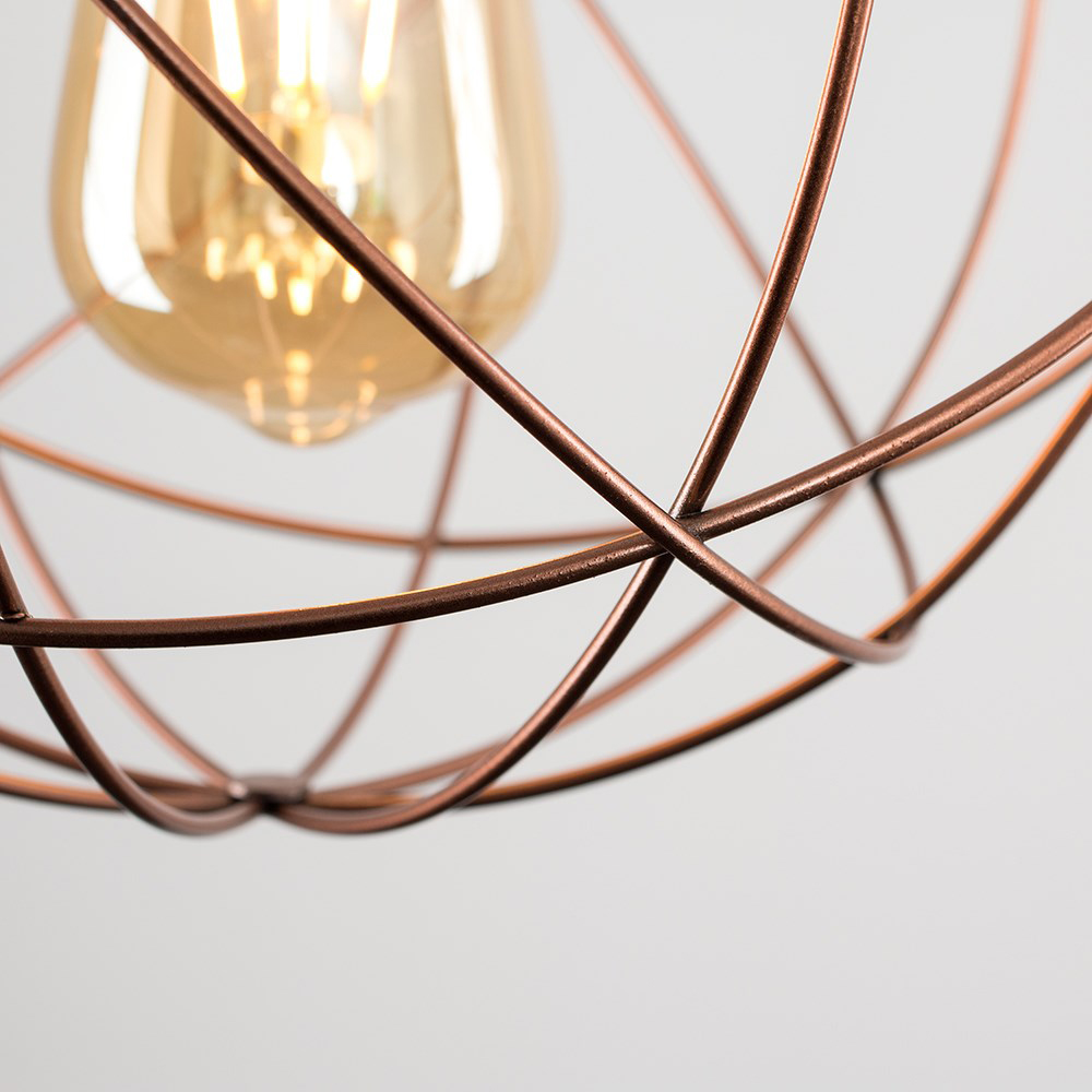 ValueLights Rutherford Atom Copper Painted Pendant Lamp Shade Image 5
