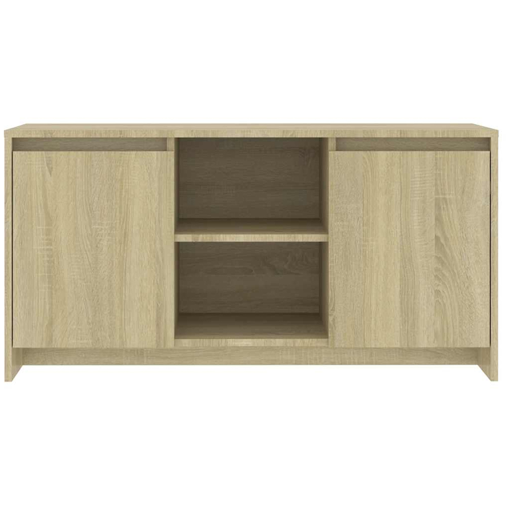 vidaXL 2 Door 2 Shelf Sonoma Oak TV Cabinet Image 6