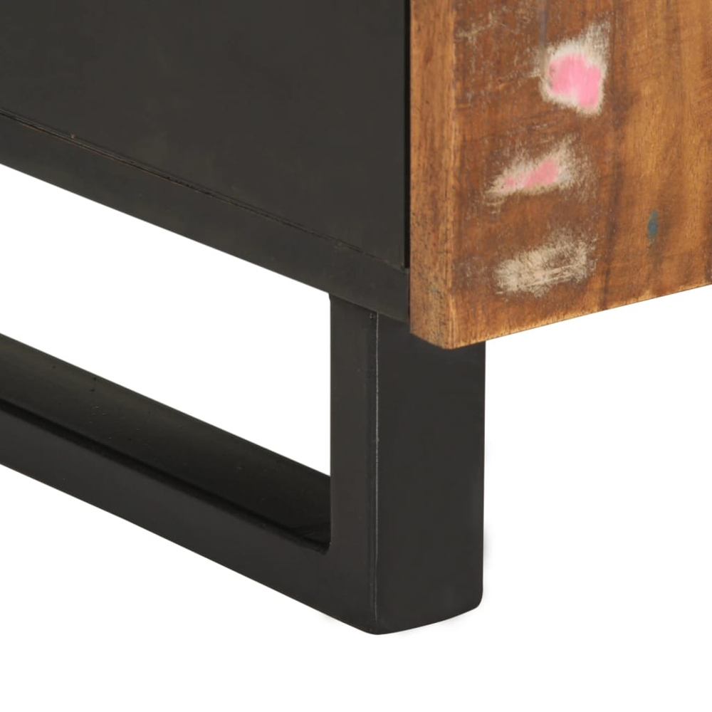 vidaXL 2 Door Single Drawer Single Shelf Multicolour Solid Reclaimed Wood TV Cabinet Image 7