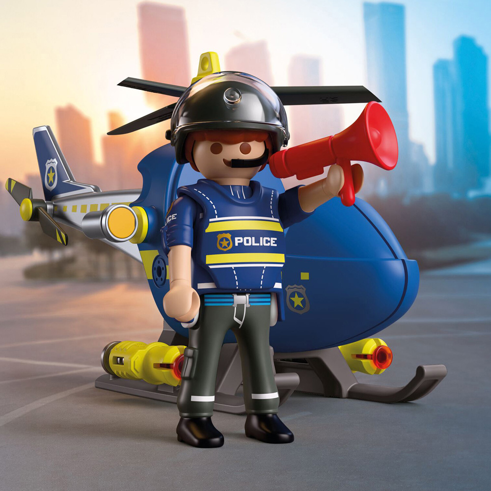 Playmobil Police Helicopter Playset Image 4
