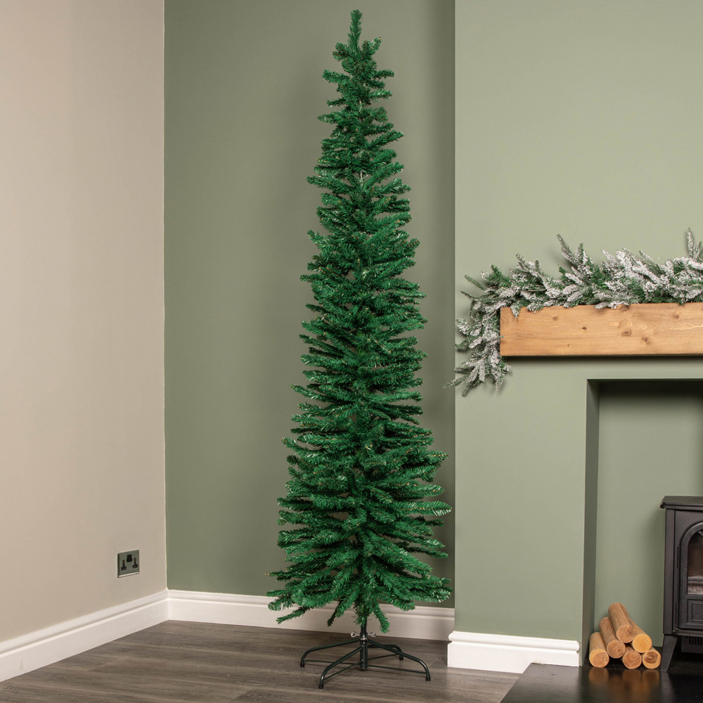 Samuel Alexander Green Pencil Artificial Christmas Tree 7ft Image 2