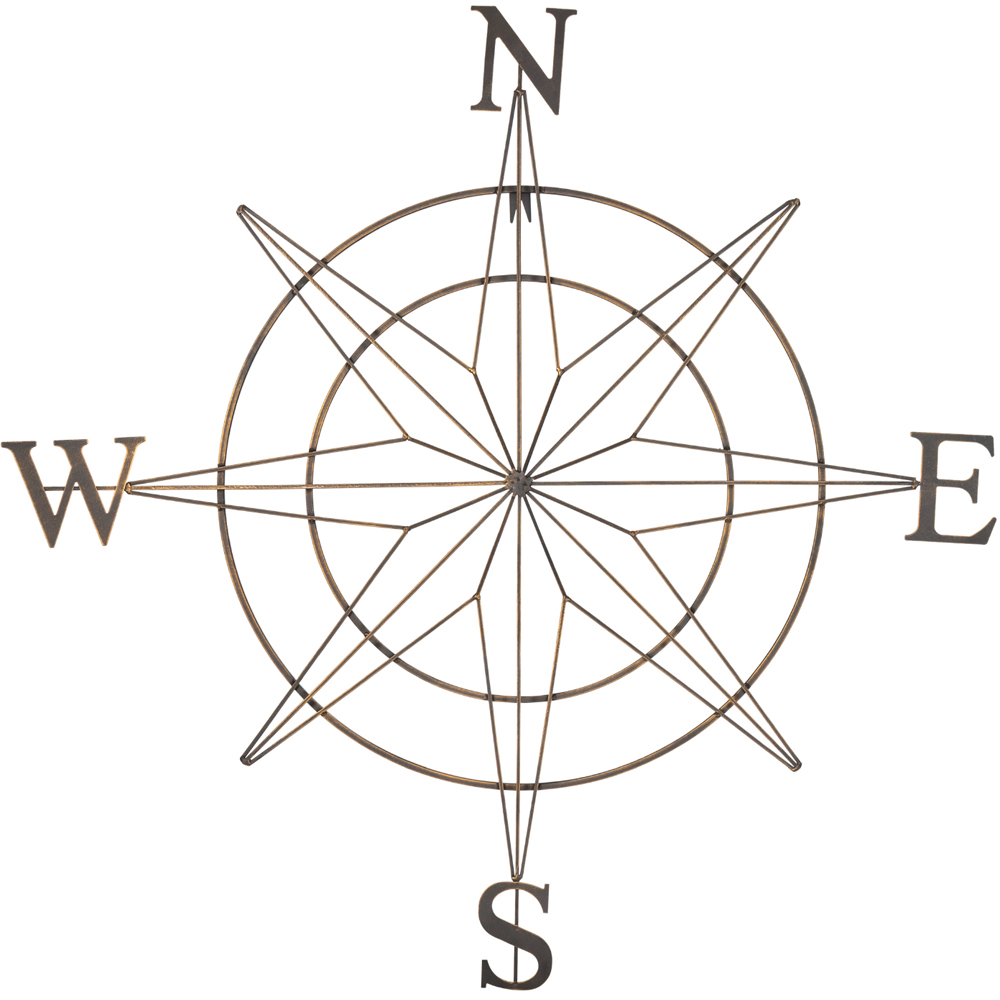 Compass Points Metal Wall Art Image 1