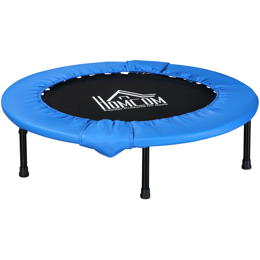 HOMCOM 3ft Black Mini Foldable Fitness Trampoline Image 1