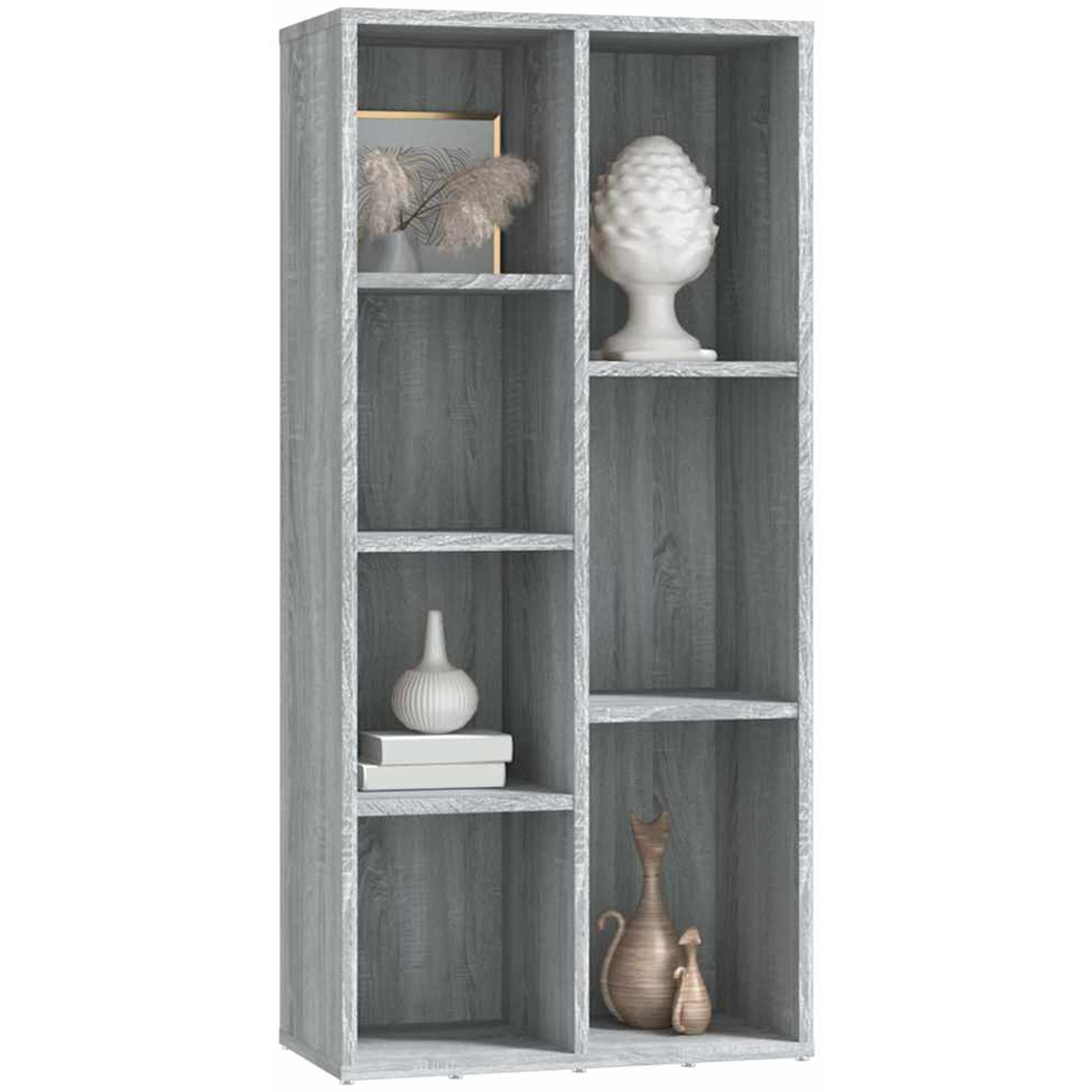 vidaXL 7 Shelf Grey Sonoma Bookcase Image 4