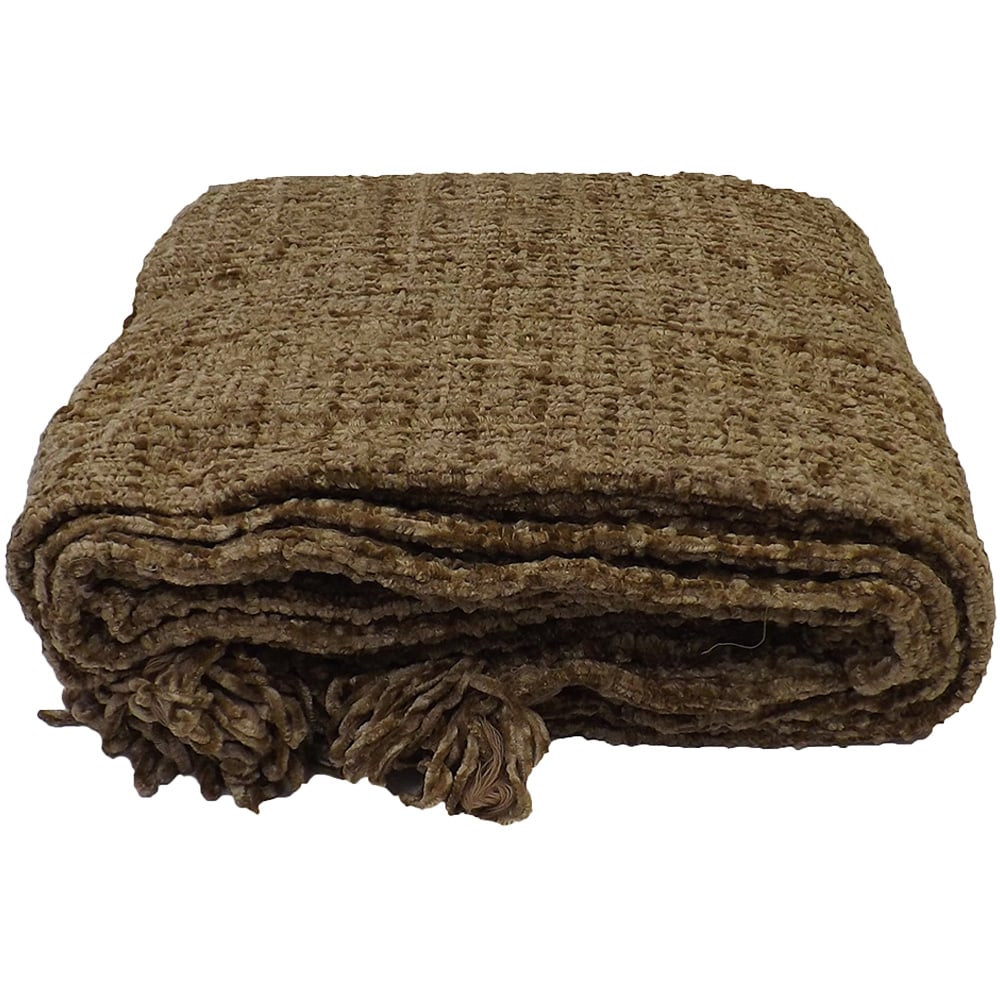 Rapport Home Zara Natural Cotton Chenille Woven Throw 150 x 200cm Image 1