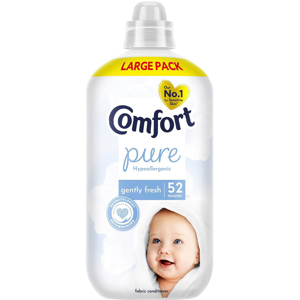 Comfort Pure Gently Fresh Hypoallergenic Fabric Conditioner 52 Washes 1.56L 6 Pack Image 2