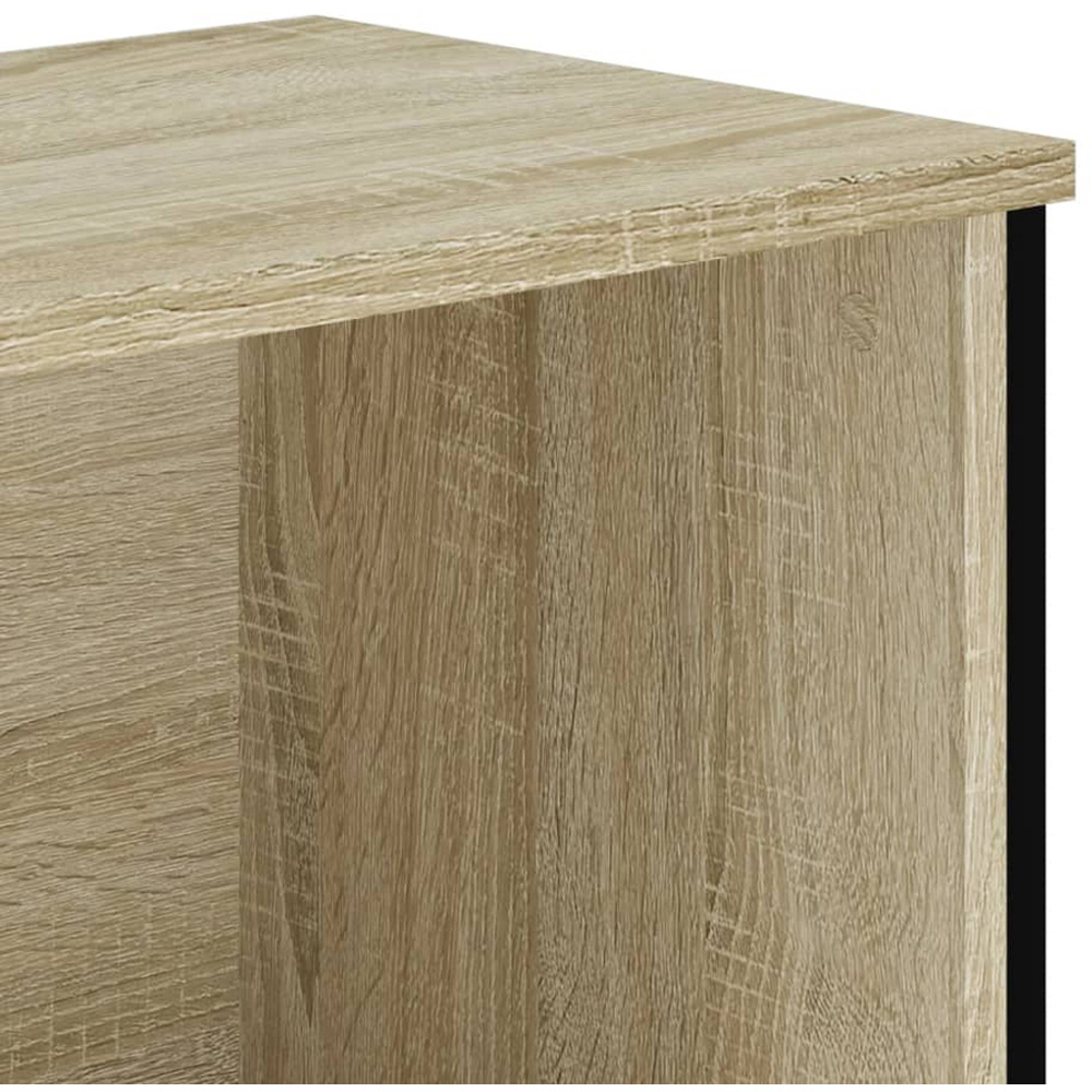 vidaXL 4 Shelf Sonoma Oak Bookcase Image 6
