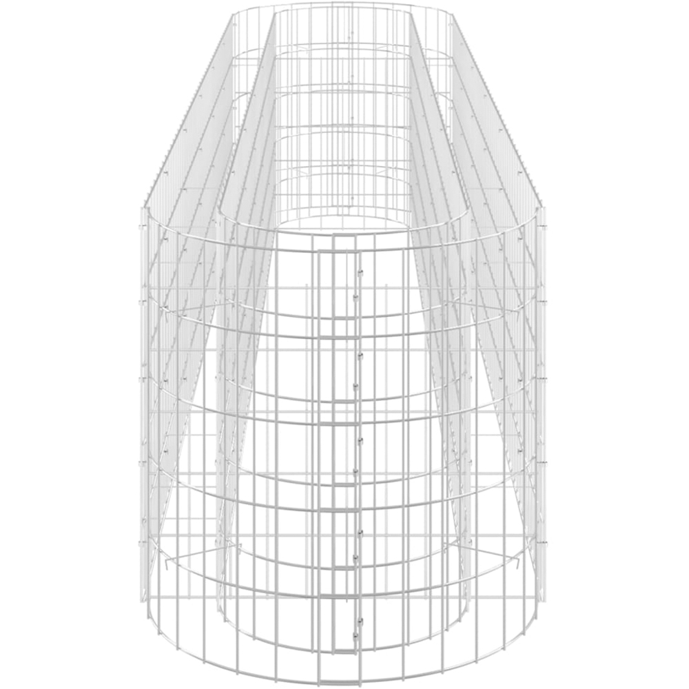 vidaXL Silver Galvanised Iron Gabion Raised Bed 260 x 50 x 50cm Image 4