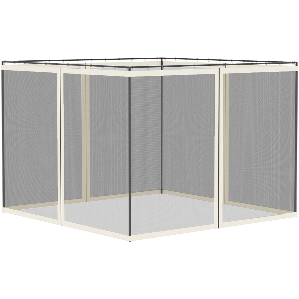 Outsunny 3 x 2m Universal Replacement Gazebo Mesh Netting Screen Wall Image 1