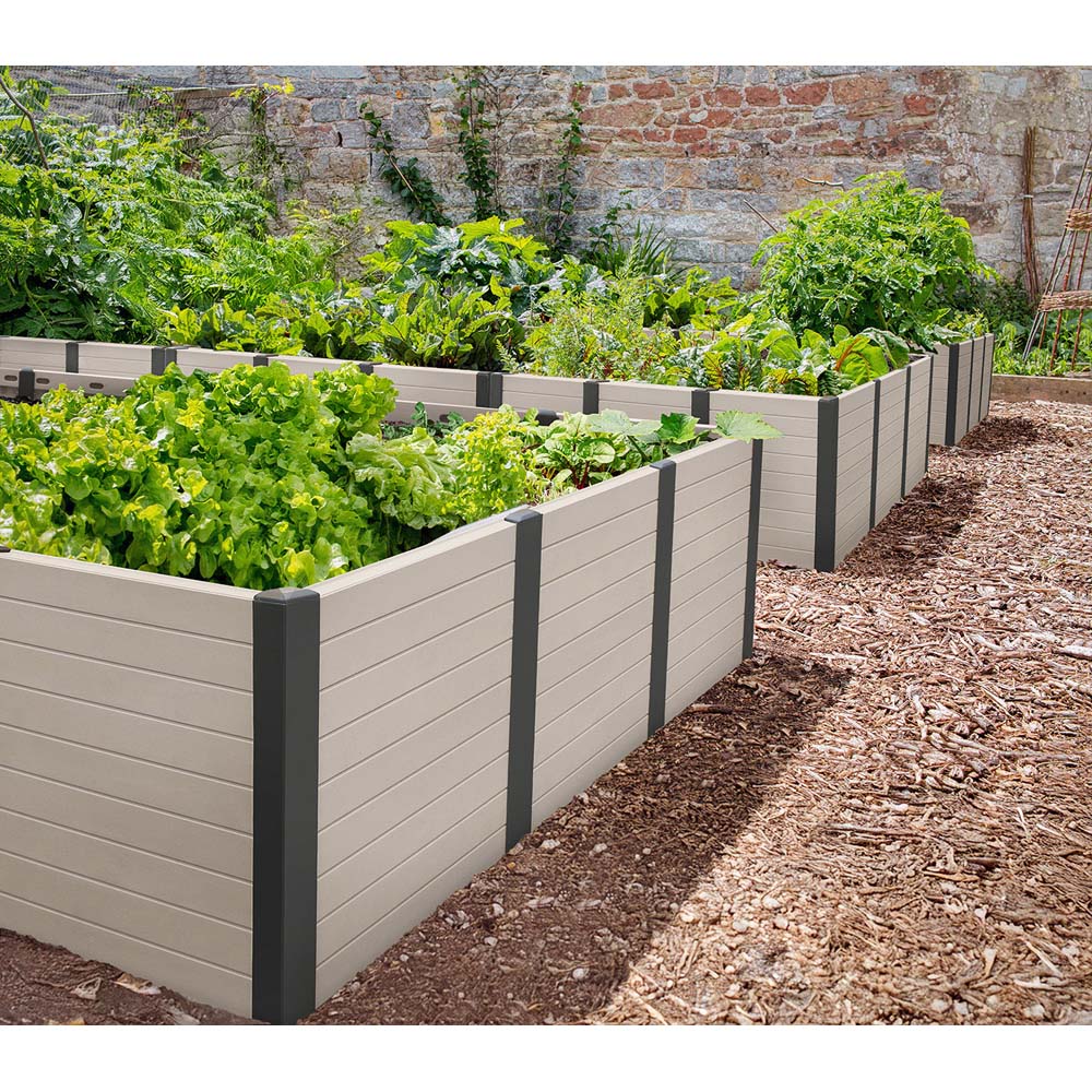 Primeur Tierra Verde 12 Panel Khaki Large Raised Garden Bed 111 x 46 x 17cm Image 2