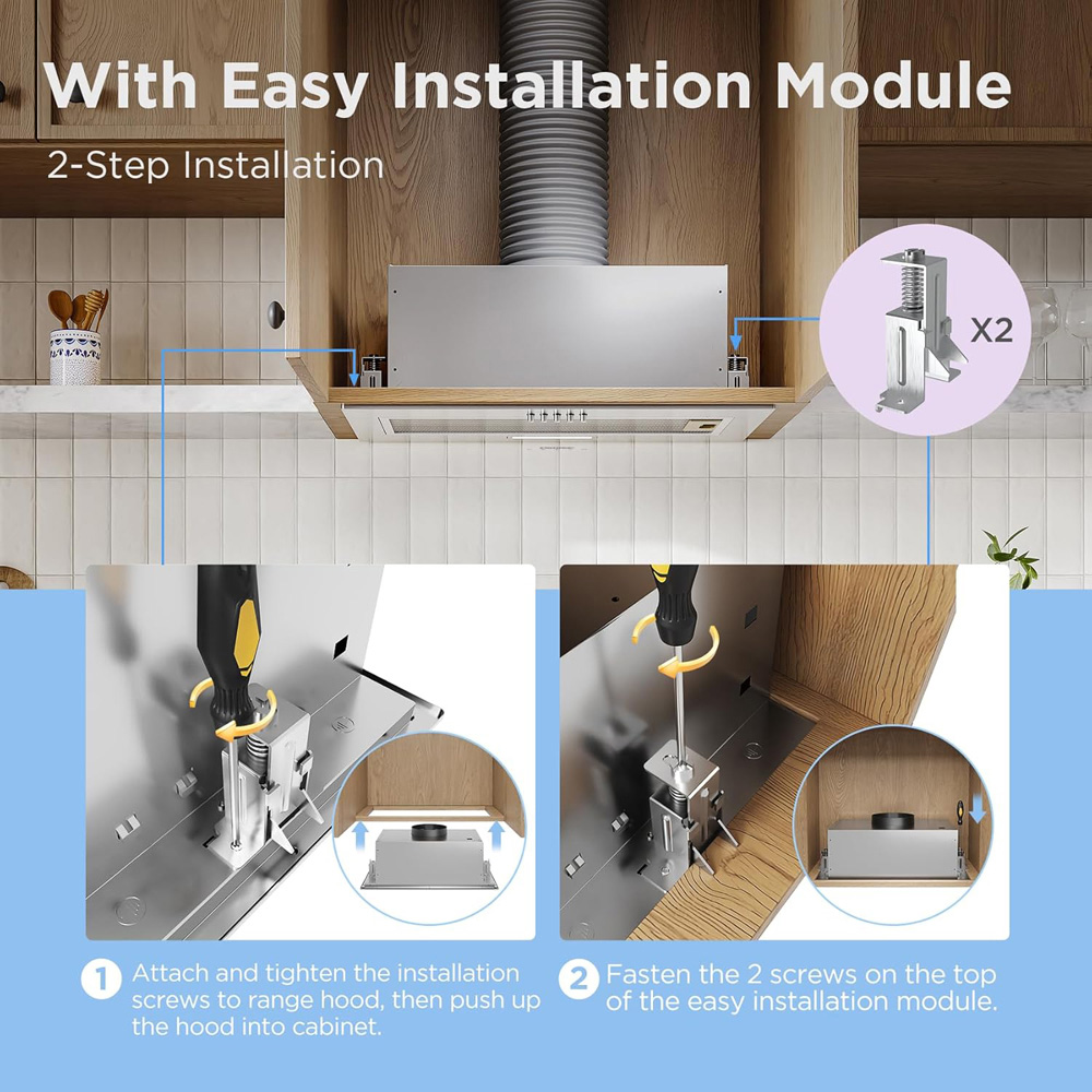 Living and Home LED Integrated Cooker Hood Image 4