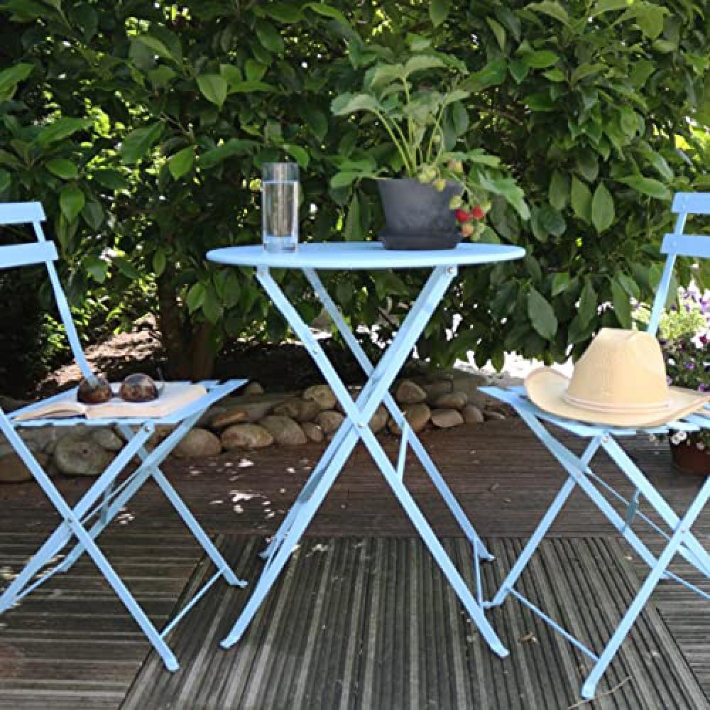Fallen Fruits 3 Piece Blue Bistro Set Image 3
