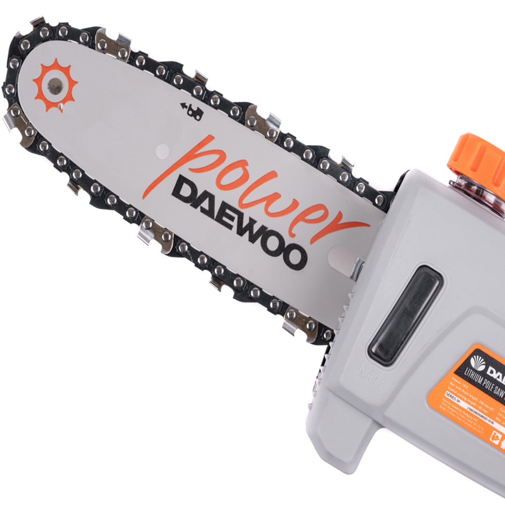 Daewoo U Force Series Cordless Pole Chainsaw with Battery and Charger 18cm Image 5