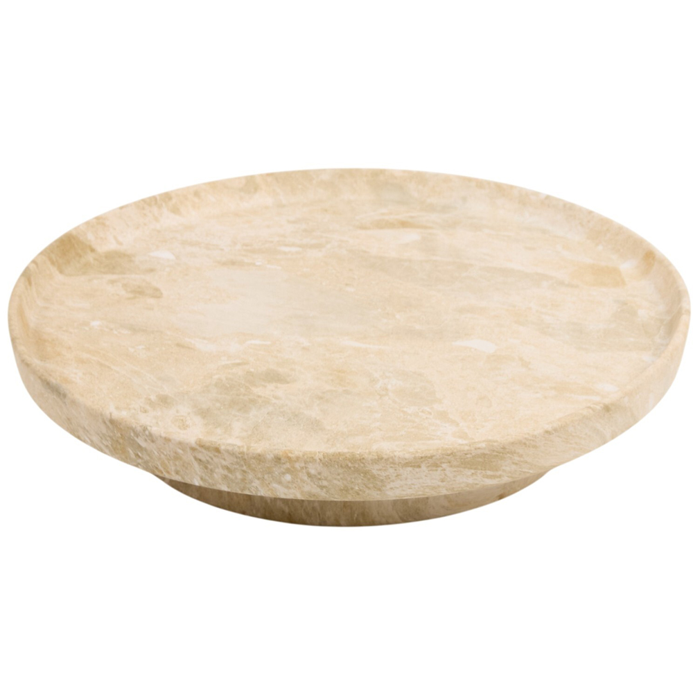 Marble Effect Pedestal Tray Neutral Image 2