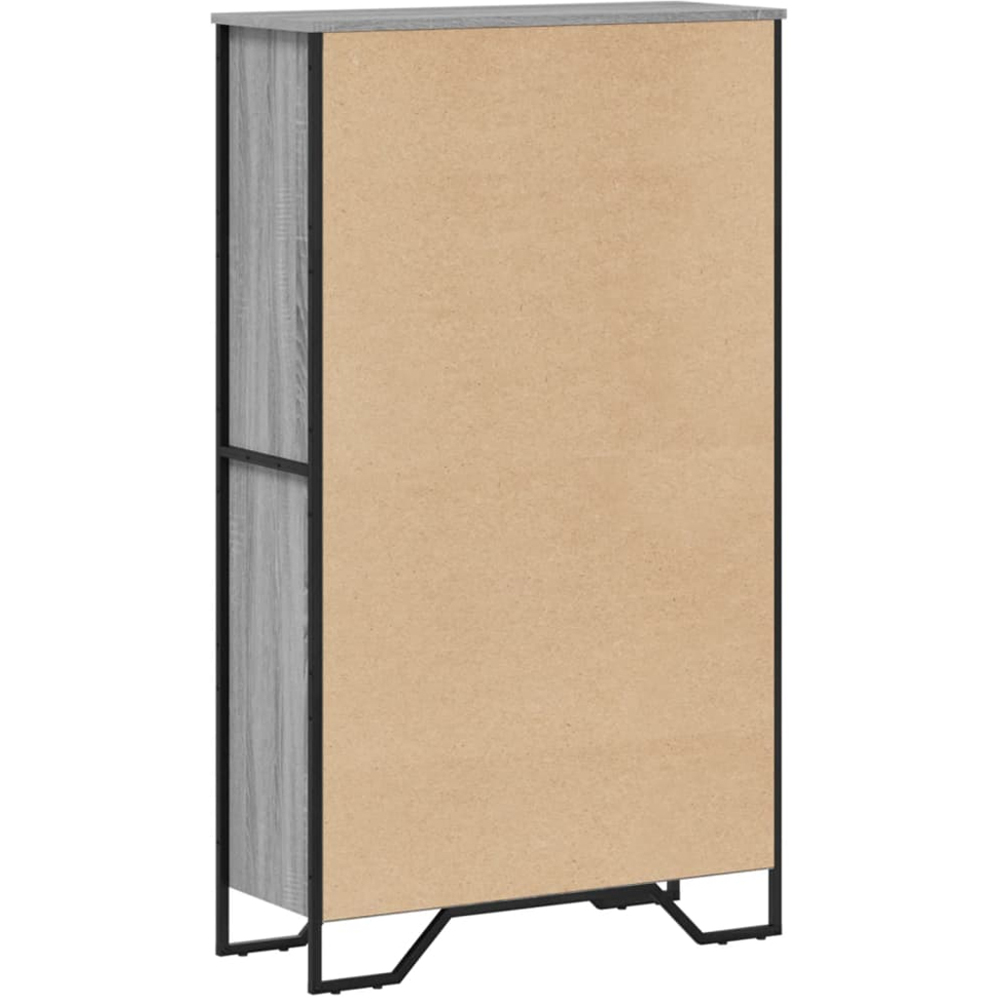 vidaXL 4 Shelf Grey Sonoma Bookcase Image 3