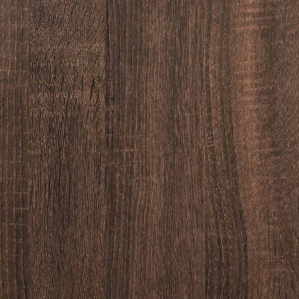 vidaXL 6 Shelf Study Desk Brown Oak Image 7