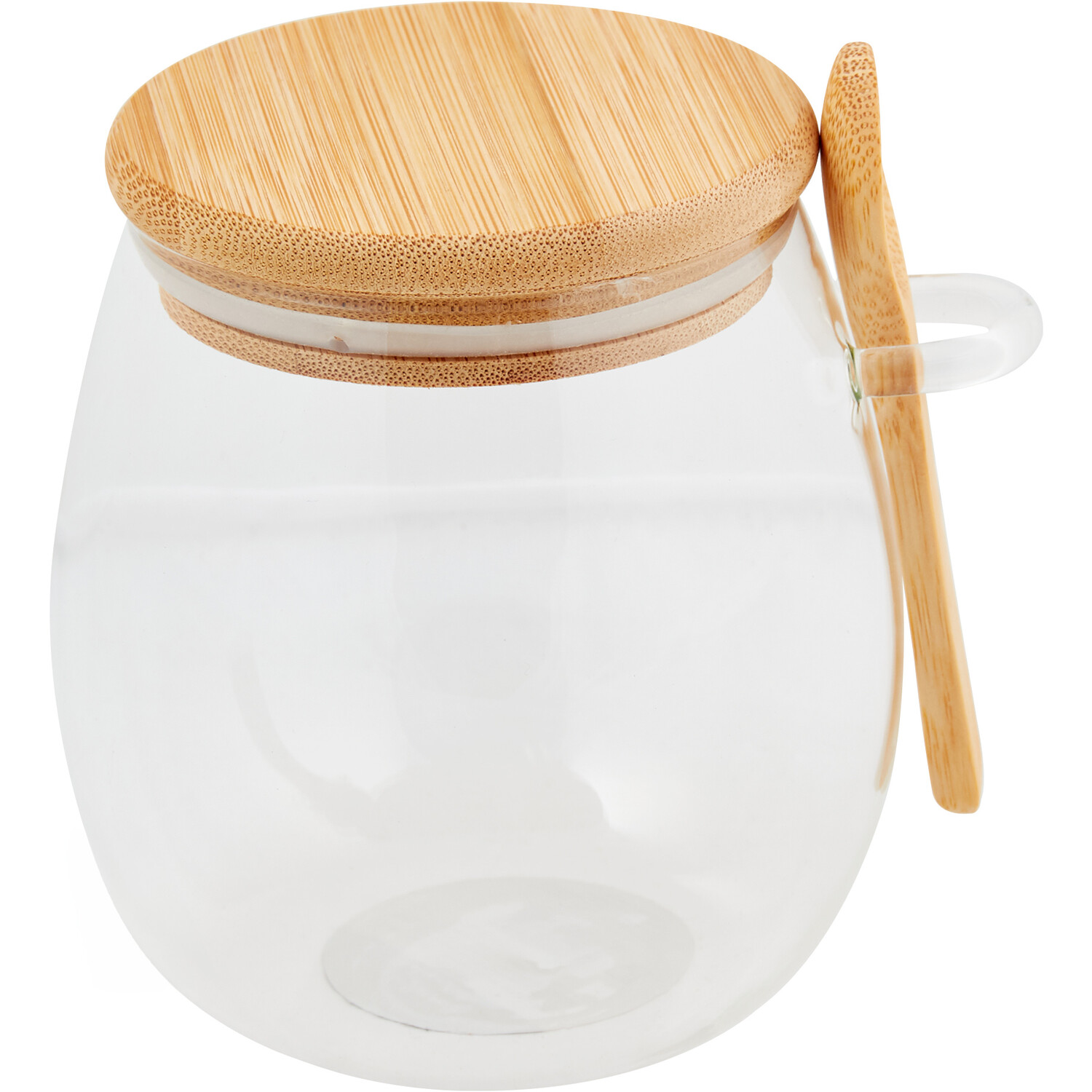 Glass Storage Jar with Bamboo Lid - 600ml Image 1