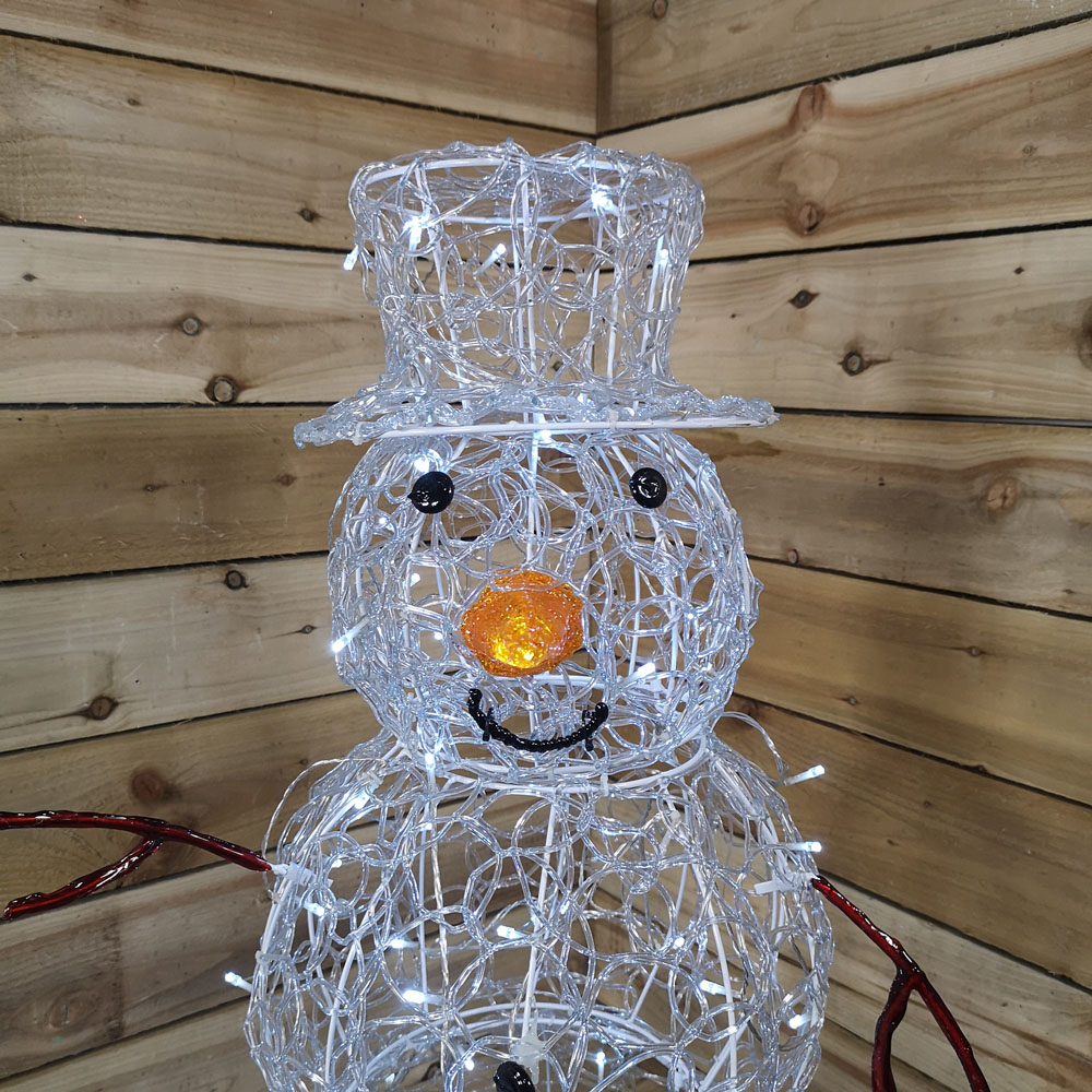 Premier 80 White LED Acrylic Snowman Christmas Decoration 90cm Image 5