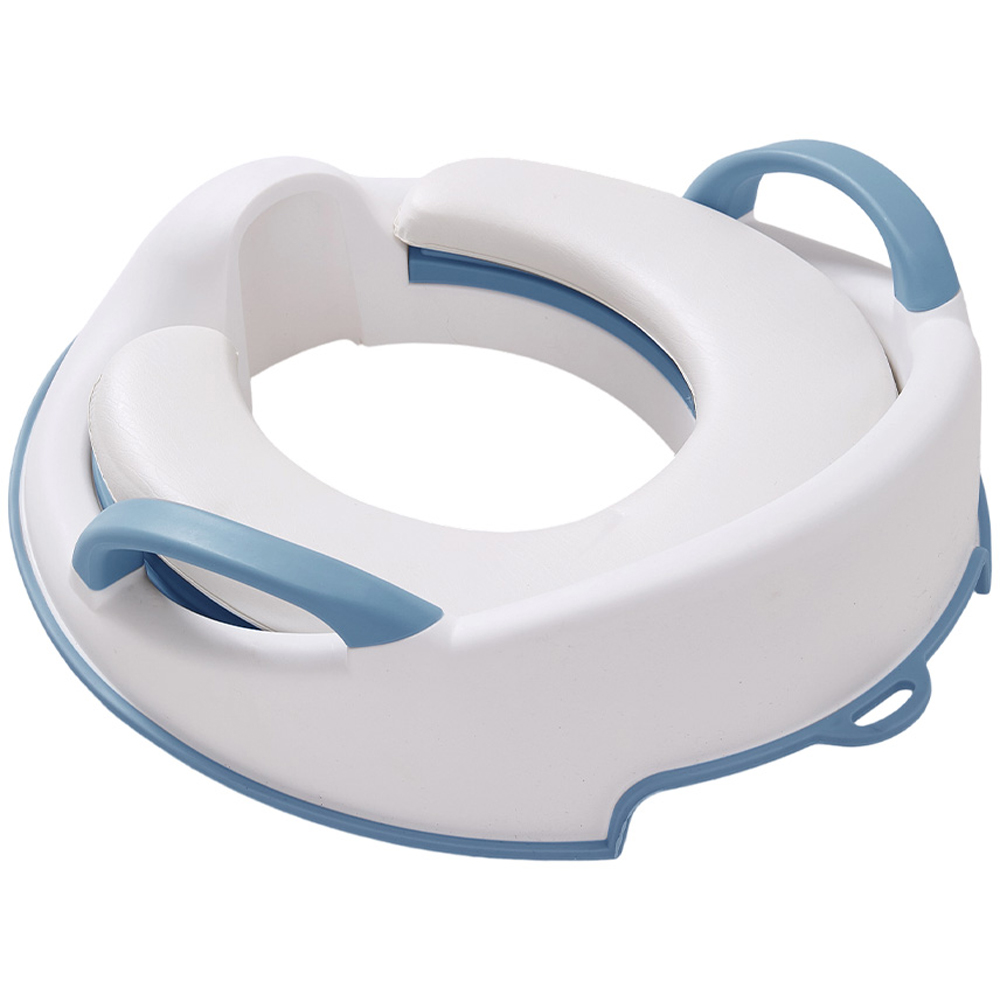 H&O Direct Blue and White Toilet Training Seat with Removable Cushion Image 2