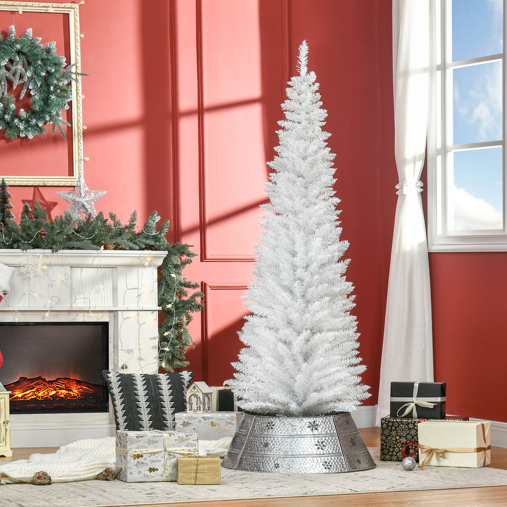 Everglow White Artificial Christmas Pine Tree 5.9ft Image 2