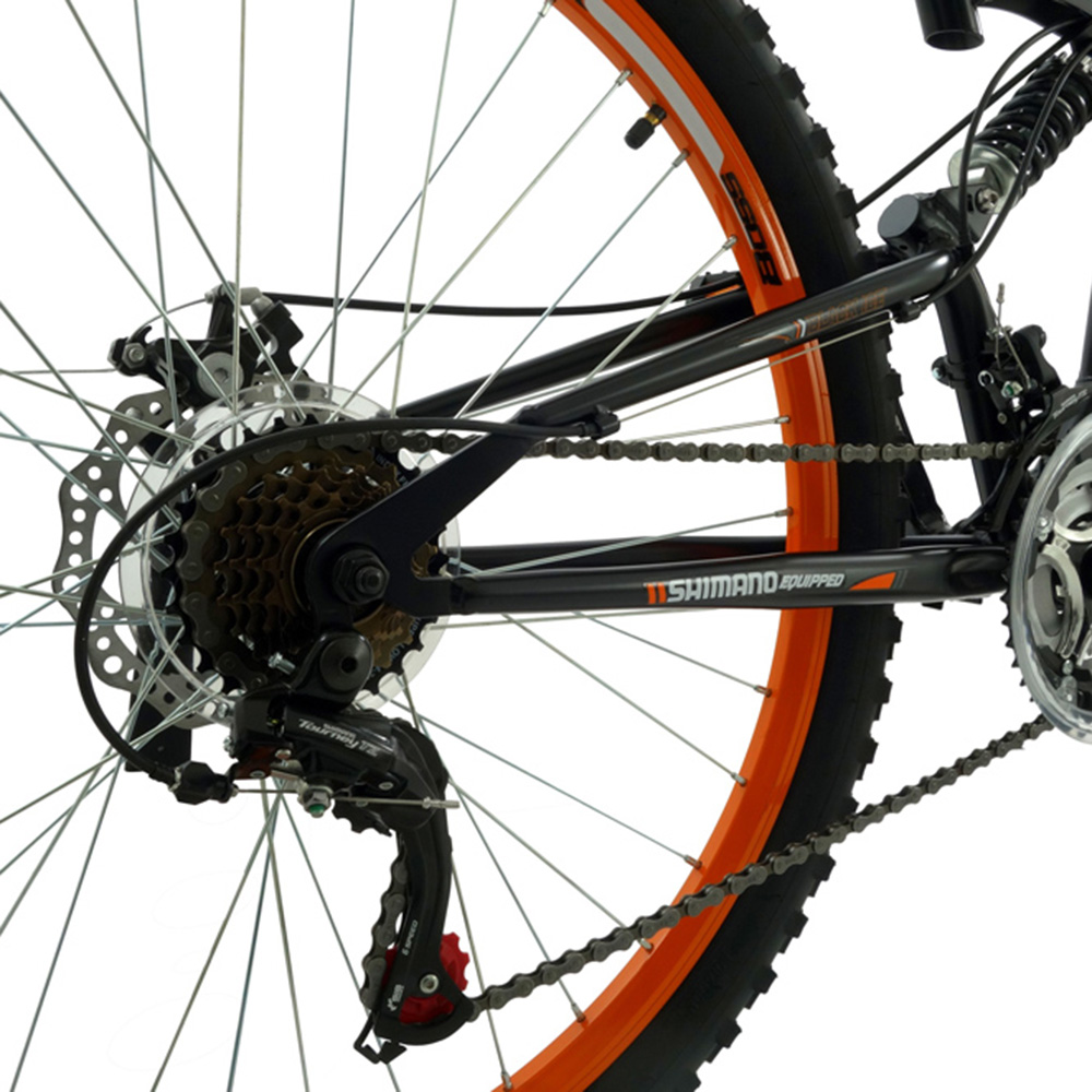 Boss Black Ice 26 inch Black and Orange Mountain Bike Image 5