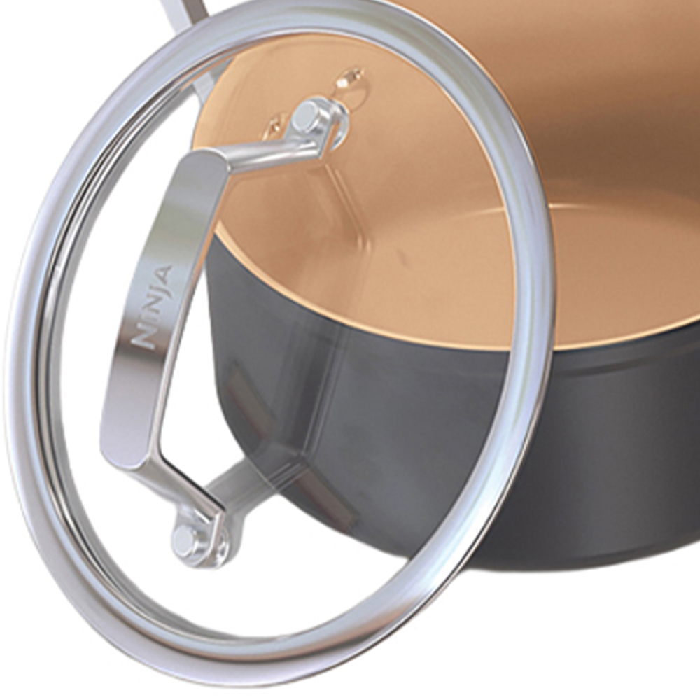 Ninja 3 Piece Extended Life Ceramic Saucepan Set Image 3