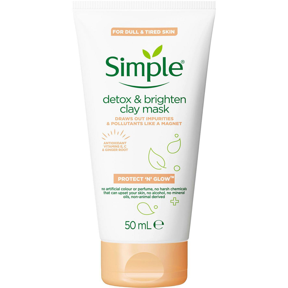 Simple Detox and Brighten Clay Mask 50ml 3 Pack Image 2