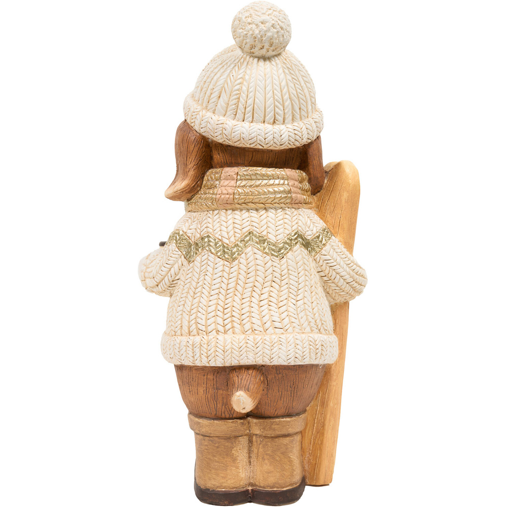 Cosy Skiing Snowdog Decoration Image 3