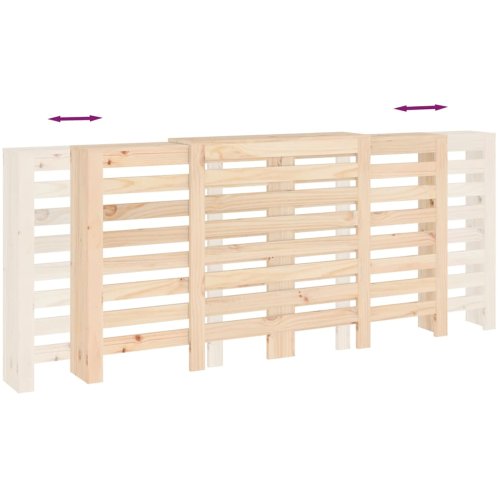 vidaXL Solid Pine Wood Radiator Cover 210 x 21 x 85cm Image 6