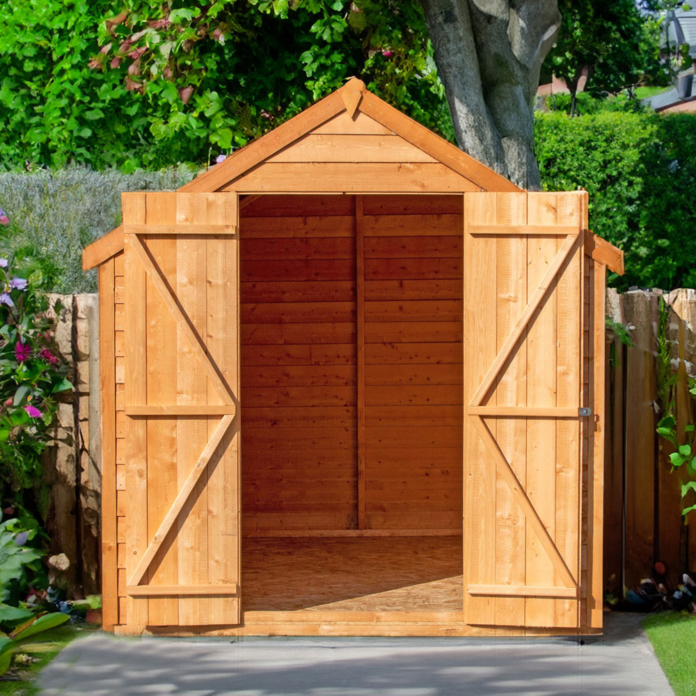 Shire 6 x 8ft Double Door Overlap Apex Shed Image 3