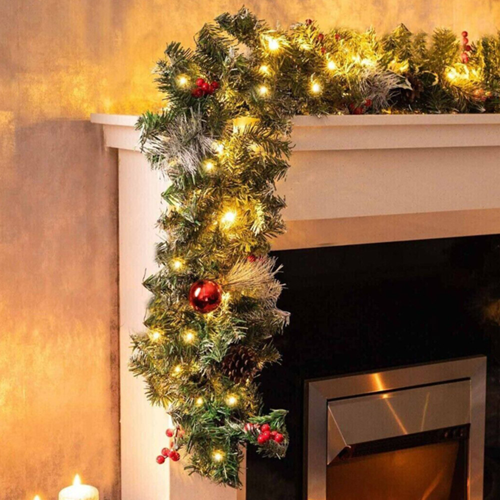 Marco Paul Warm White LED Snow Dusted Christmas Garland 270cm Image 5
