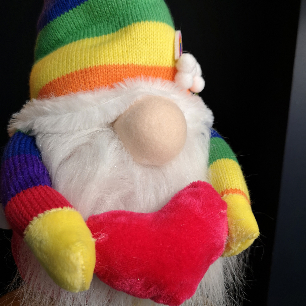 Samuel Alexander Rainbow Plush Large Standing Gonk Christmas Decoration Image 4