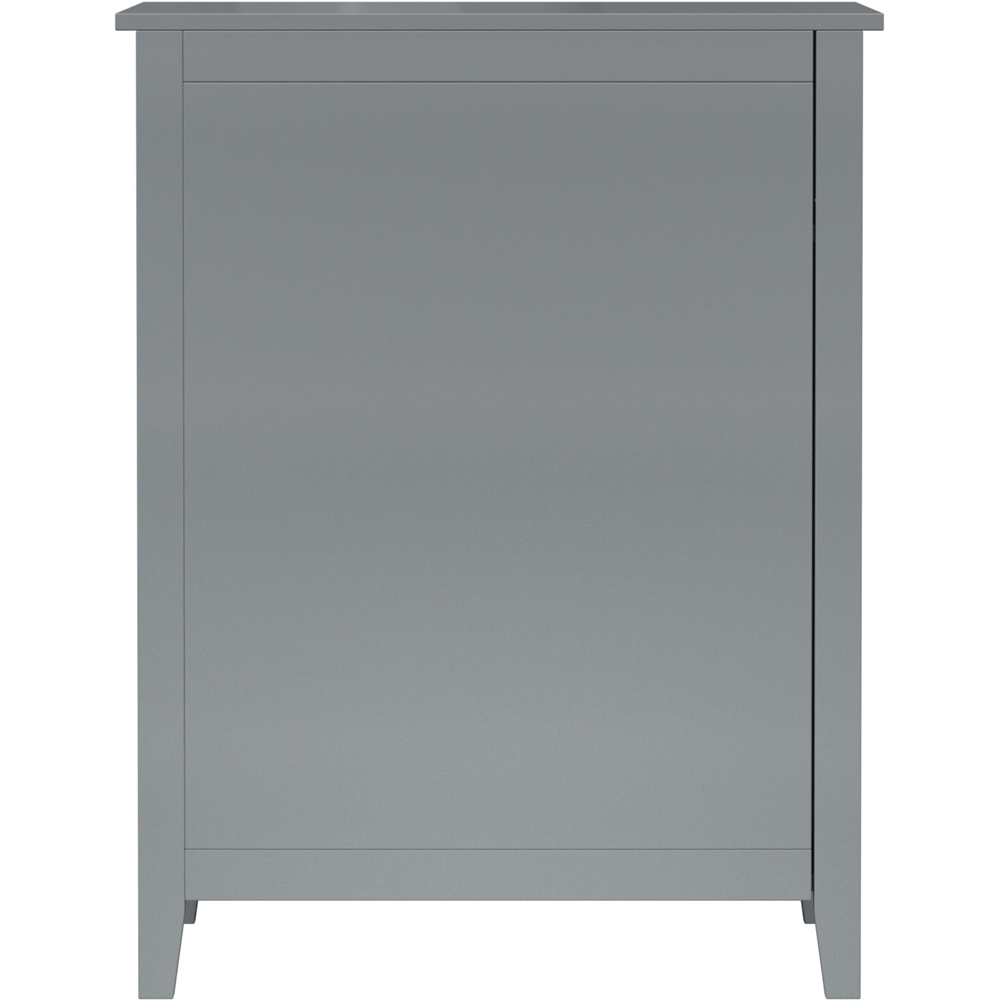 Teamson Home Mercer 2 Door Single Drawer Grey Mid Century Wooden Floor Storage Cabinet Image 4