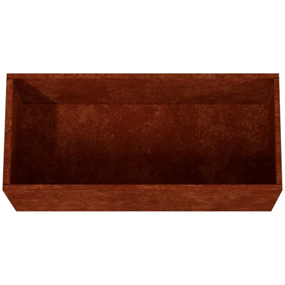 vidaXL Brown Corten Steel Garden Planter 39 x 40 x 62cm Image 6