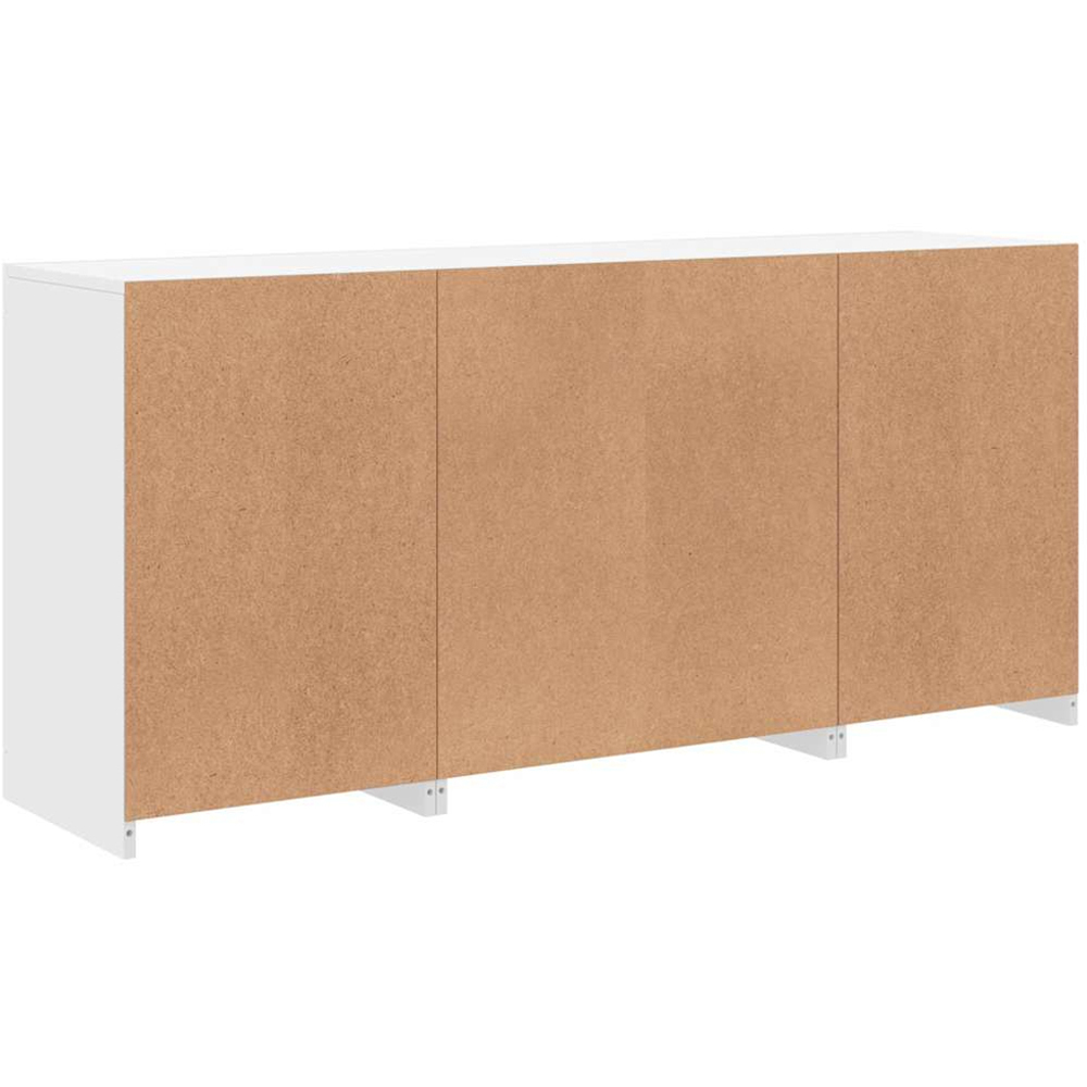 vidaXL 2 Door 8 Shelf White LED Sideboard Image 8