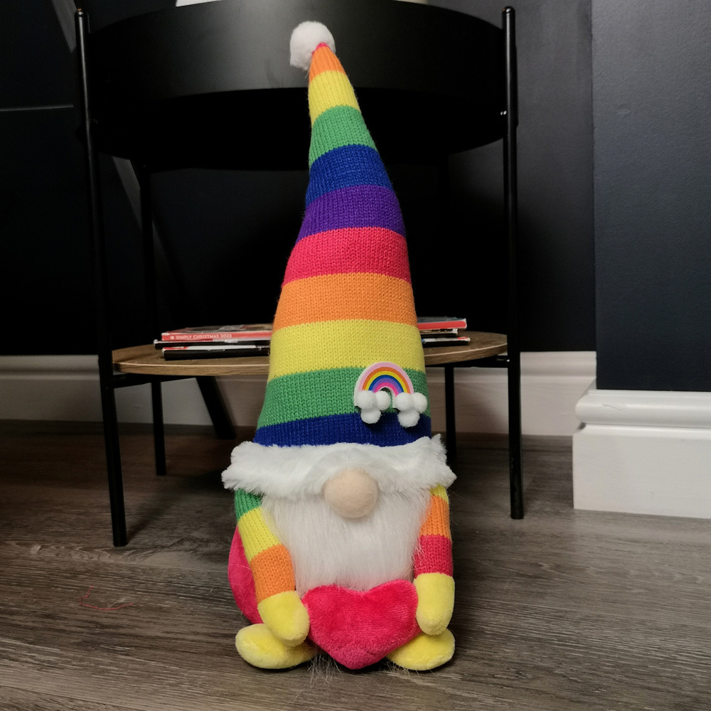 Samuel Alexander Rainbow Plush Sitting Gonk Christmas Decoration 39cm Image 2