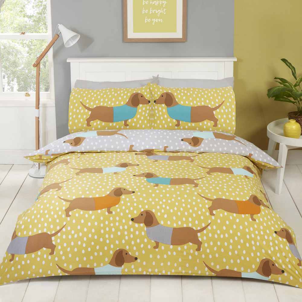 Rapport Home Dolly Dachshund King Size Multicolour Duvet Cover Set Image 1