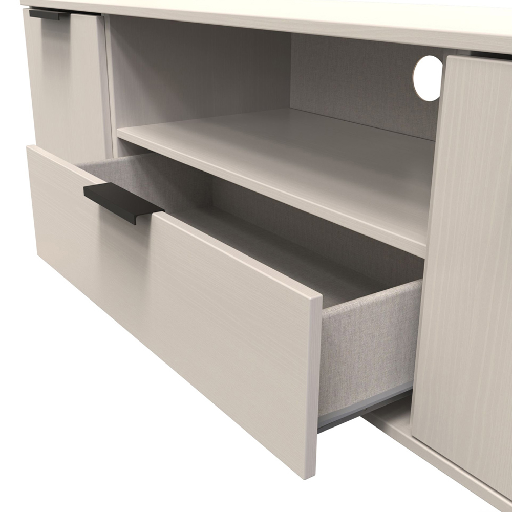 Crowndale Hong Kong Ready Assembled 2 Door Single Drawer Kashmir Ash Media Unit Image 5