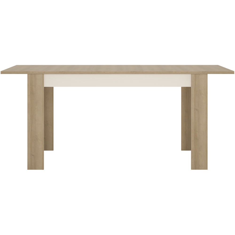 Florence Lyon 6 Seater 140 to 180cm Extending Dining Table Riviera Oak and White Image 3