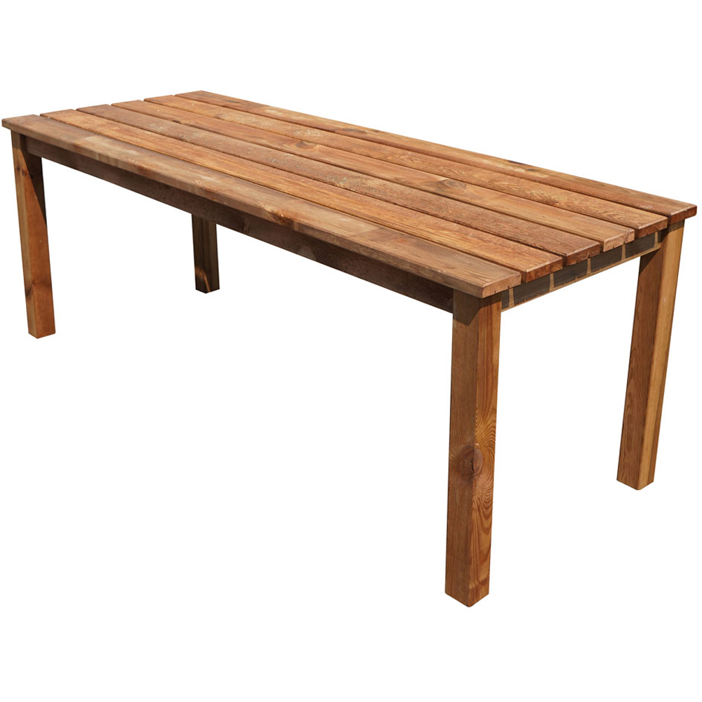 Cerland Banket 6 Seater Wooden Garden Dining Bench Set Image 3