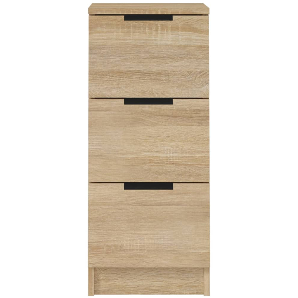 vidaXL 3 Drawer Sonoma Oak Slim Sideboard Image 6