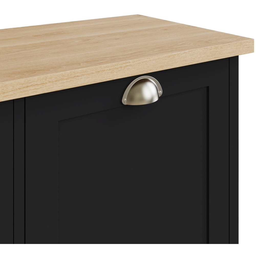 GFW Lancaster Black and Oak Shoe Storage Image 7