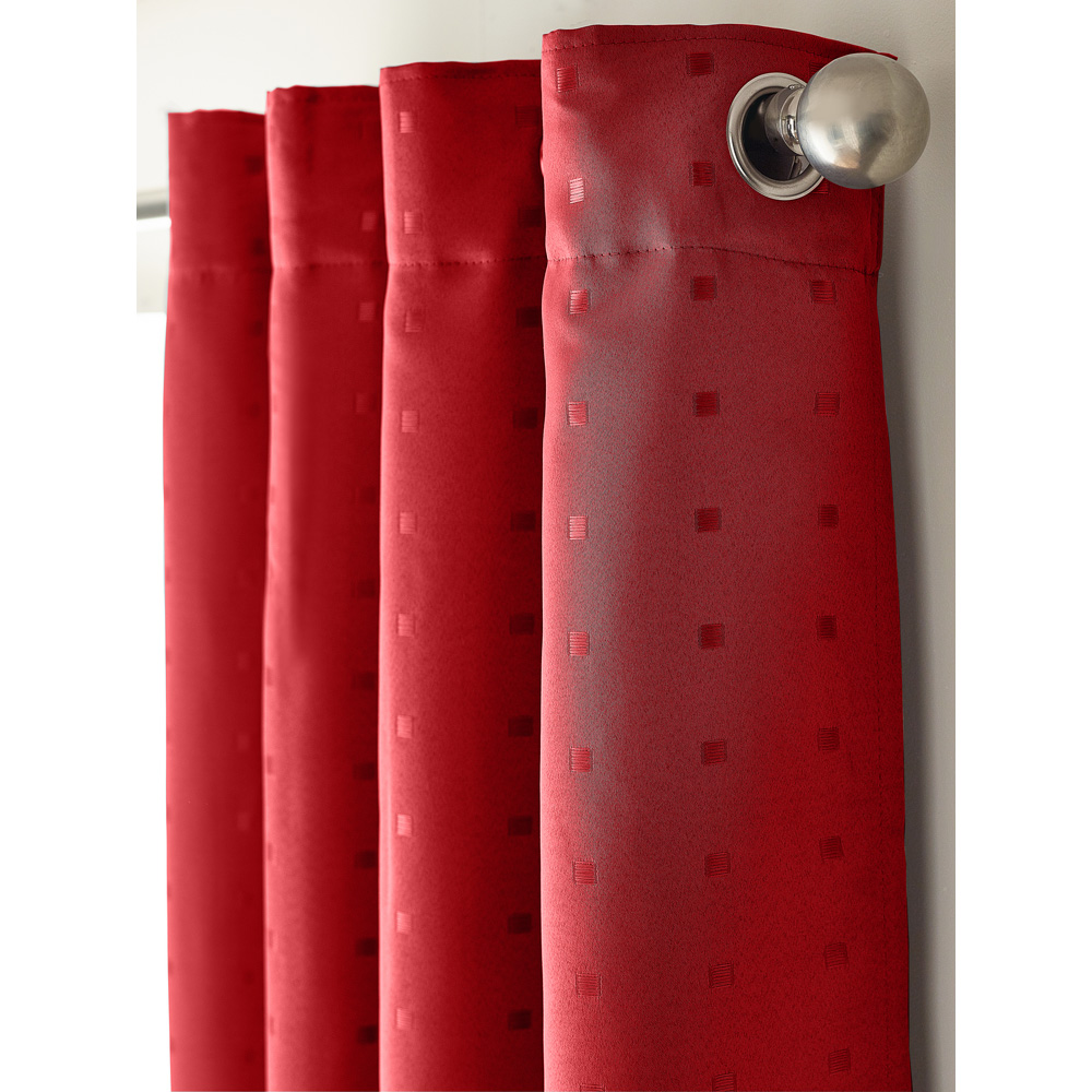 Alan Symonds Madison Red Ring Top Curtain 229 x 274cm Image 5