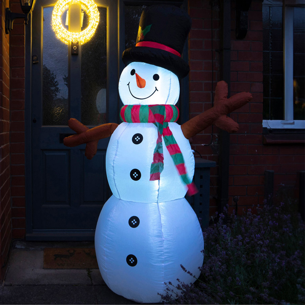 St Helens LED Multicolour Inflatable Snowman 6ft Image 1