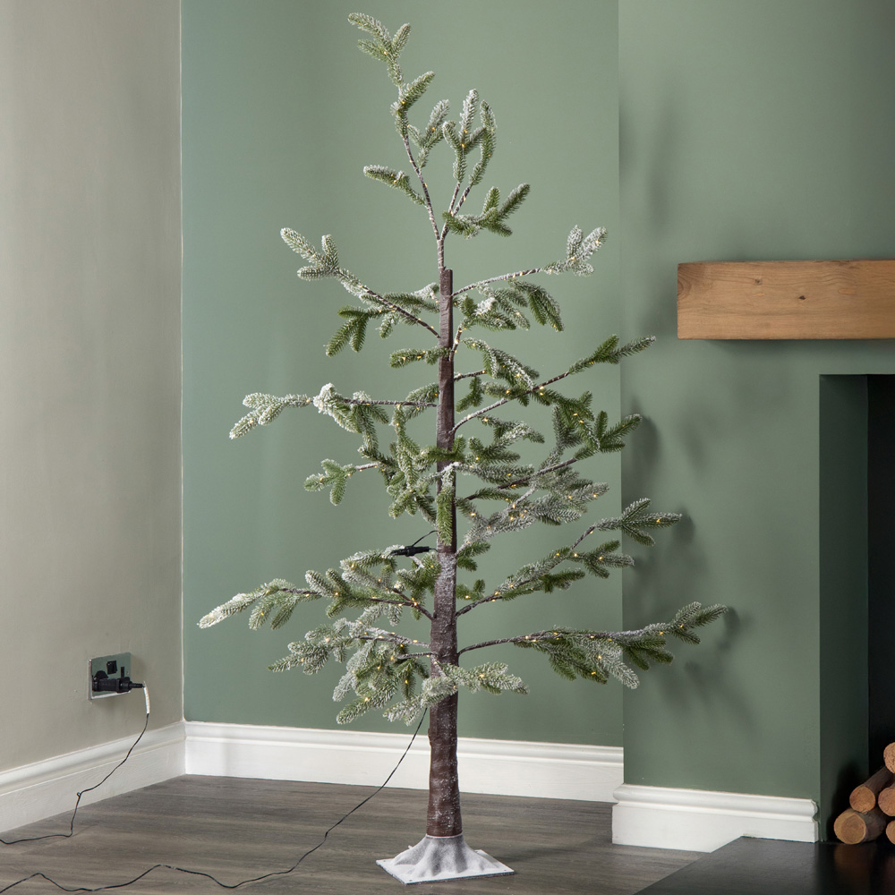 Samuel Alexander 240 Warm White LED Green Snowy Noel Pre-Lit Artificial Christmas Tree and Stand 5ft Image 9