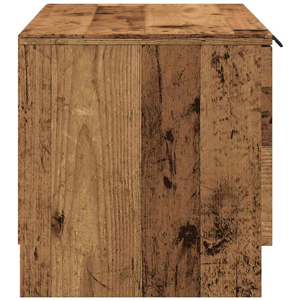vidaXL Single Door 2 Shelf Old Wood TV Cabinet Set of 2 Image 7