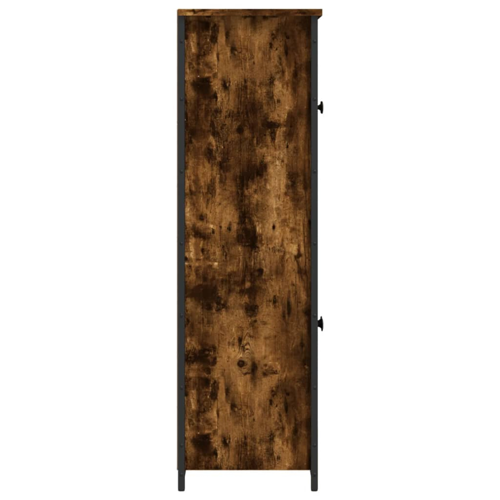 vidaXL 4 Door Smoked Oak Highboard Image 6