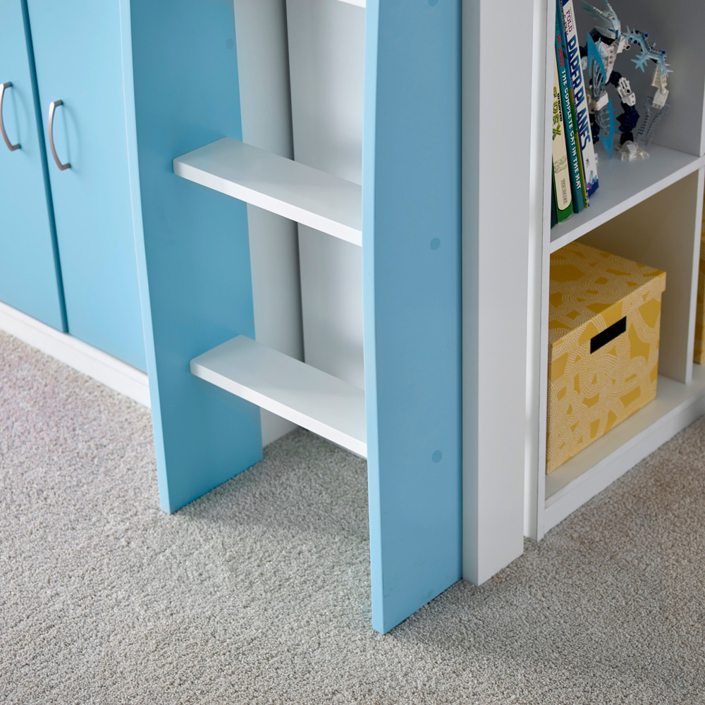 Bedmaster Lacy Blue Storage Mid Sleeper with Spring Mattress Image 6
